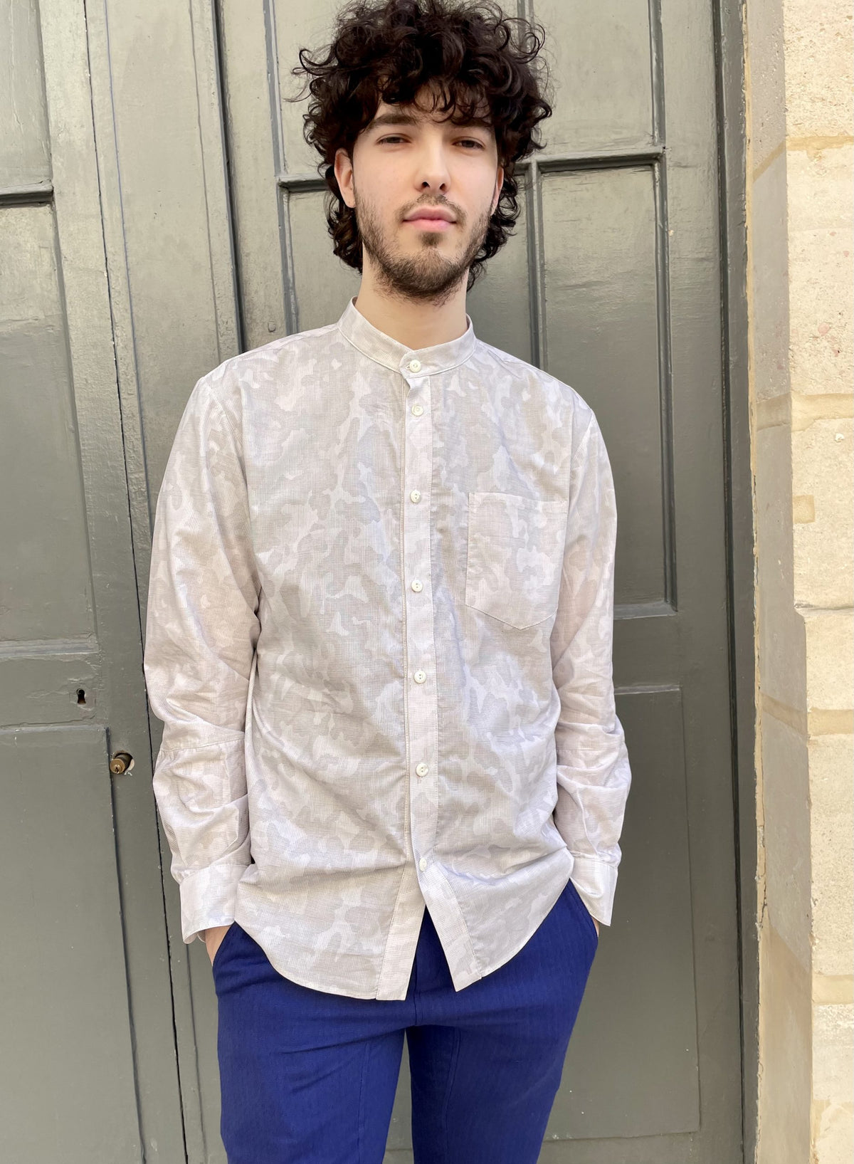 Remi-Cotton Poplin shirt camo print