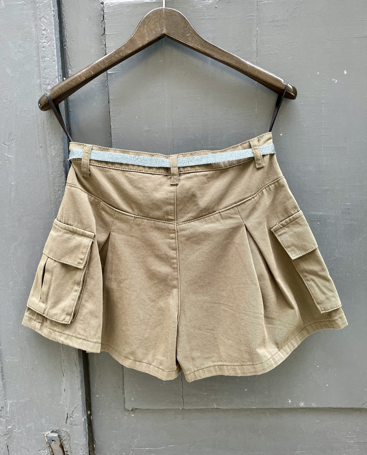 Ritu- Military Khaki Pleated Shorts