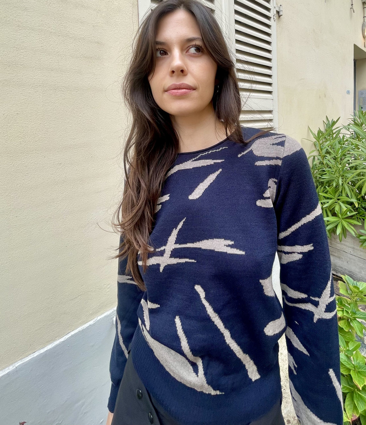 Dotty - Long Sleeve Paintbrush Sweater