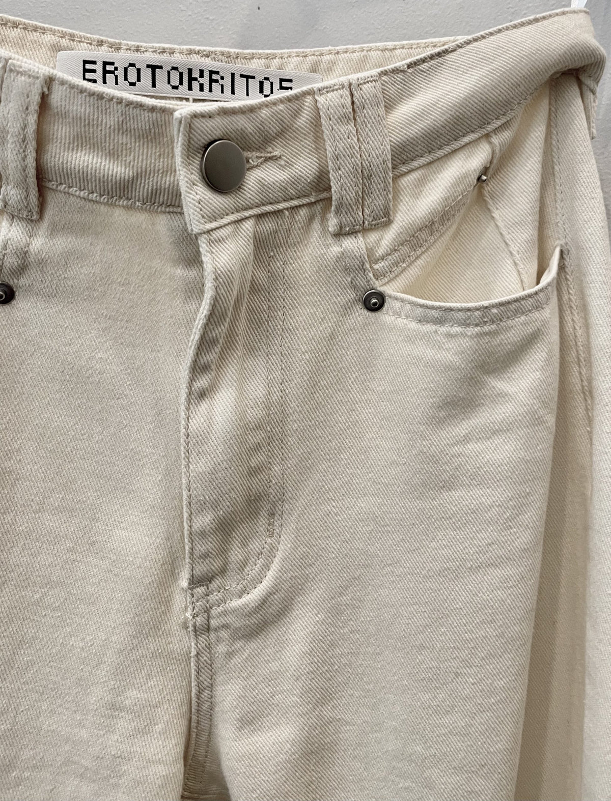 Bembe-Wide Leg Jeans-Ivory