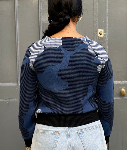 Delia - Boat Neck Jacquard Sweater