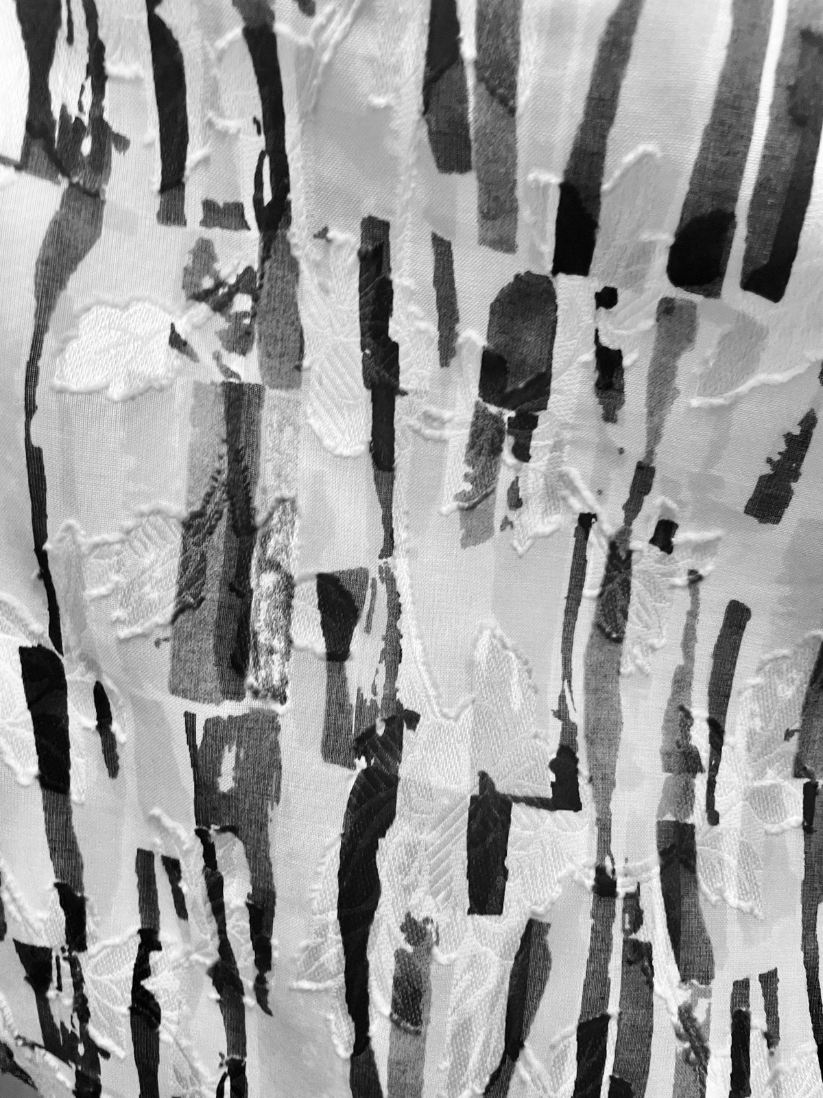 Reyna - Circle Wrap Dress - Abstract Jacquard - Black & White