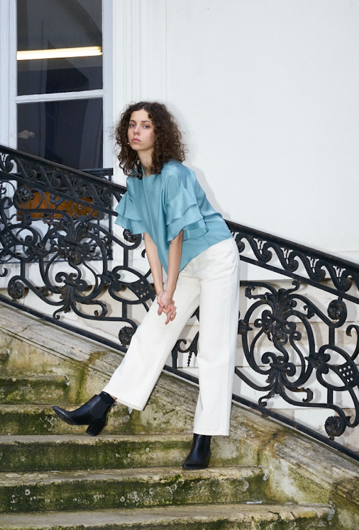 Bembe-Wide Leg Jeans-Ivory
