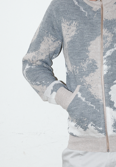 Bowen - Knitted Jacket with pockets - Abstract Marble