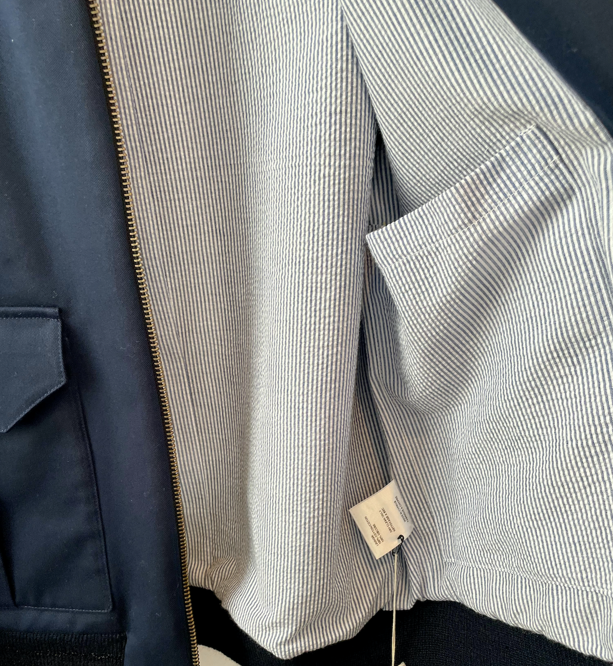 Liam - Tight-Woven Gabardine Bomber Jacket - Navy